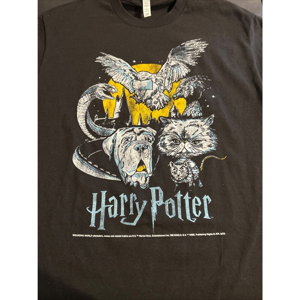Harry Potter Size Large Unisex Black Shirt with Owl Basilisk Fang New With Tags